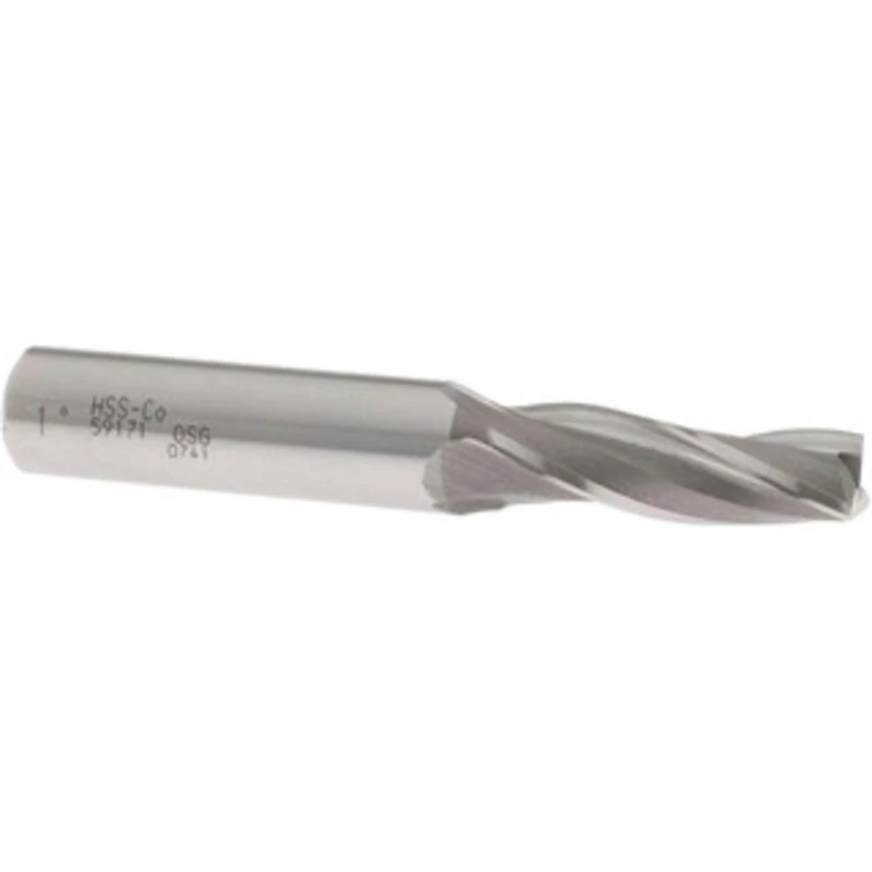 OSG 1 per Side 3/8 Small End Diam 1-1/4 LOC 3-Flute Cobalt Tapered Square End Mill Uncoated, 1/2 Shank Diam, 3-1/4 OA...